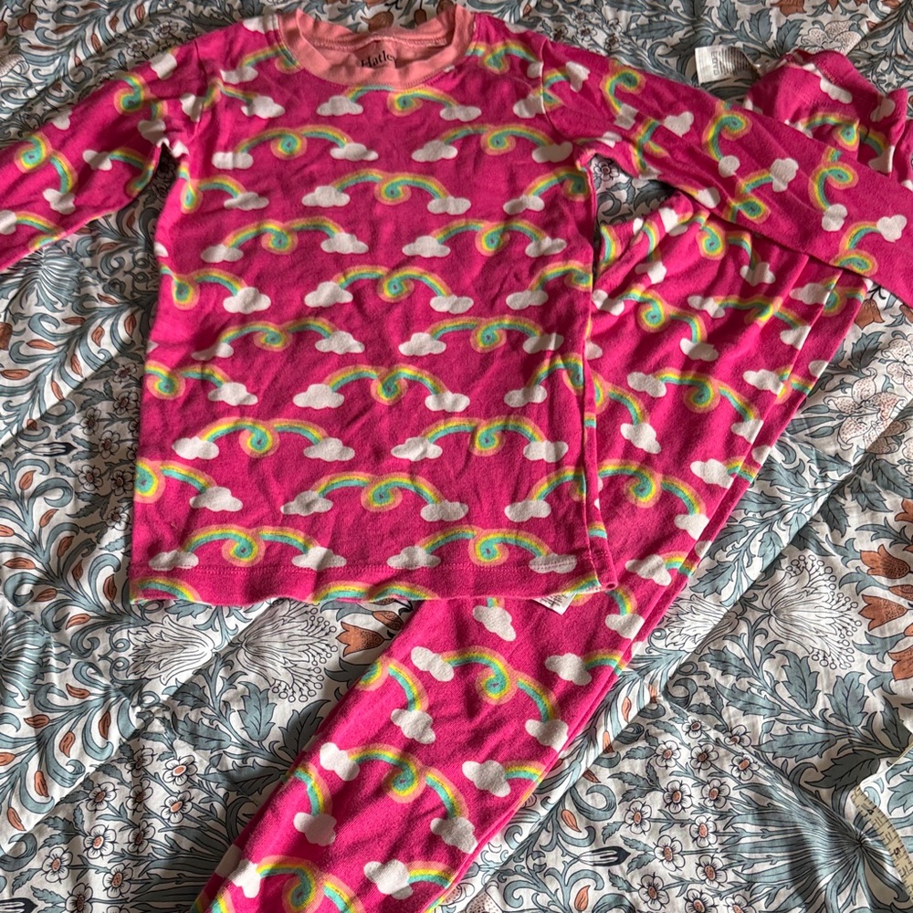 Hatley Pink Rainbow Kids Pajama Set